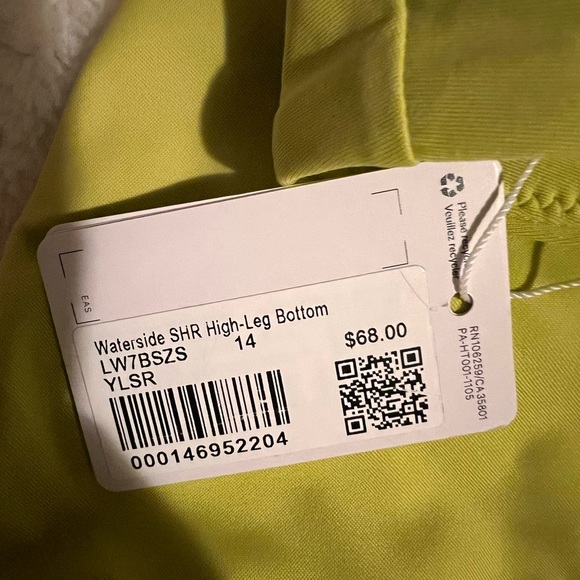 P50. Lululemon Waterside Super-High-Rise High-Leg Swim Bottom
Size 14 - Picture 3 of 4